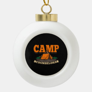 Camping - Camp Counselor Keramik Kugel-Ornament