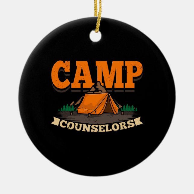 Camping - Camp Counselor Keramik Ornament (Vorne)