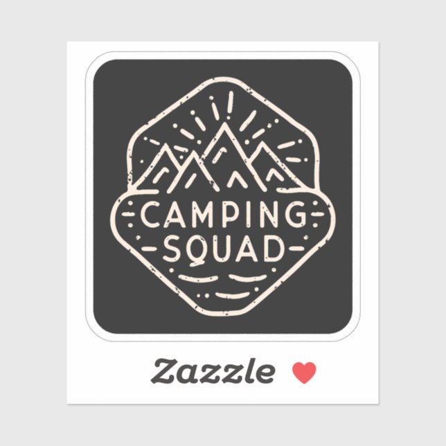 Camping Camp Squad Crew Aufkleber (Blatt)