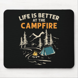 Camping Camper Camping Lagerfeuer Das Leben Ist Be Mousepad