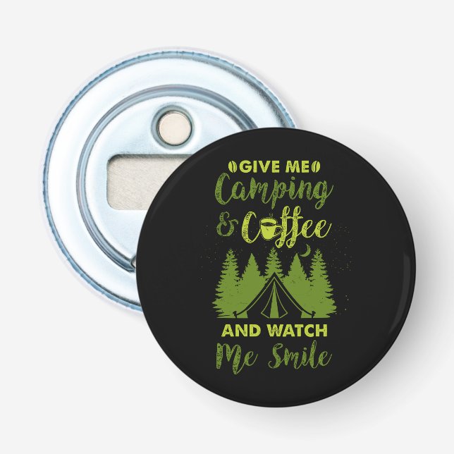 Camping Camper Kaffeegenuss Flaschenöffner (Vorderseite)