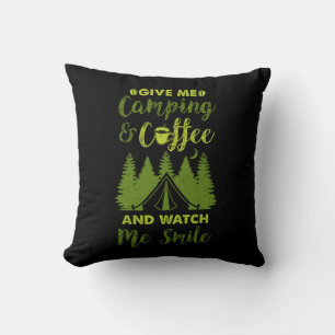 Camping Camper Kaffeegenuss Kissen