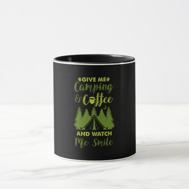 Camping Camper Kaffeegenuss Tasse (Zentrum)