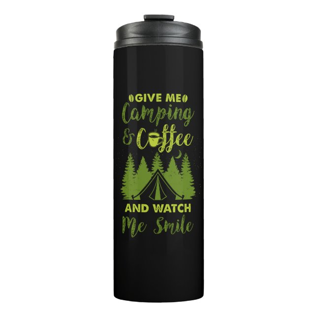 Camping Camper Kaffeegenuss Thermosbecher (Vorderseite)