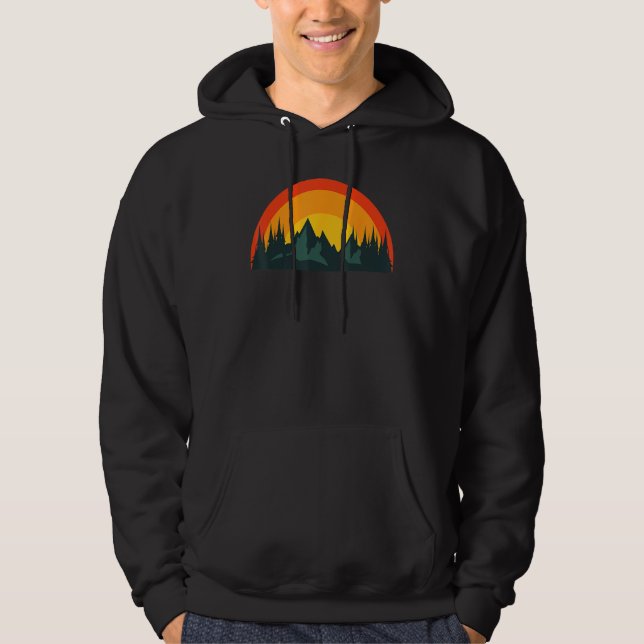 Camping Camper Outdoors fishing hiking wilderness Hoodie (Vorderseite)