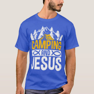 Camping Camper Outrent und Jesus Junge T-Shirt