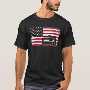 Camping Camper Rv American Flag 4. Juli Patrio T-Shirt