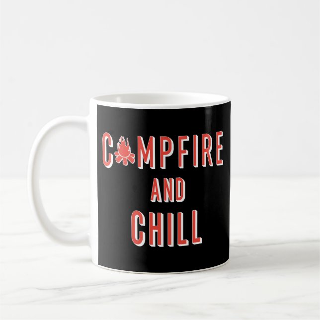 Camping Campfire and Chill Kaffeetasse (Links)
