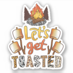 Camping Campfire Aufkleber