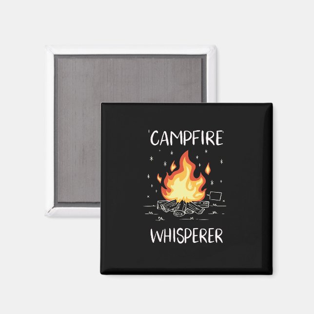 Camping Campfire Magnet (Vorderseite/Rückseite)