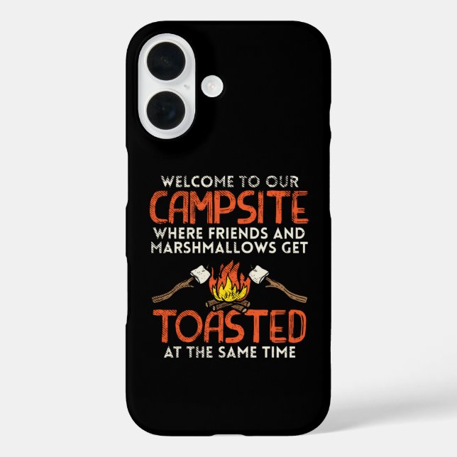 Camping Campfire und Marshmallows Case-Mate iPhone Hülle (Rückseite)