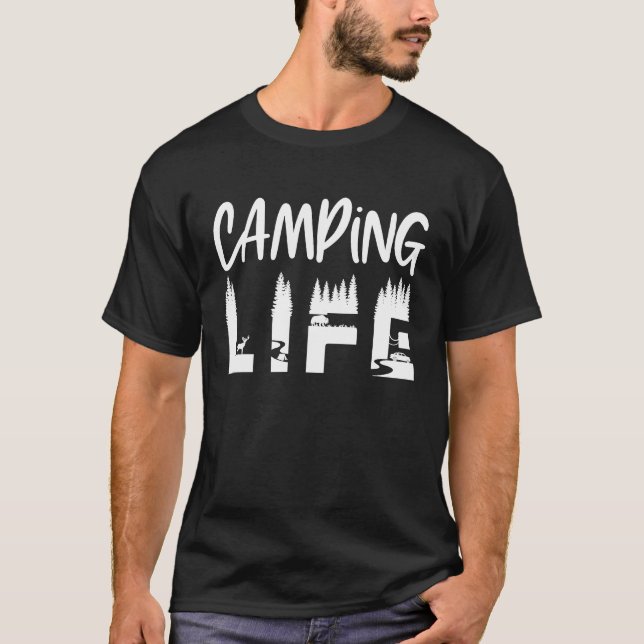 Camping Camping Außenbereich T-Shirt (Vorderseite)