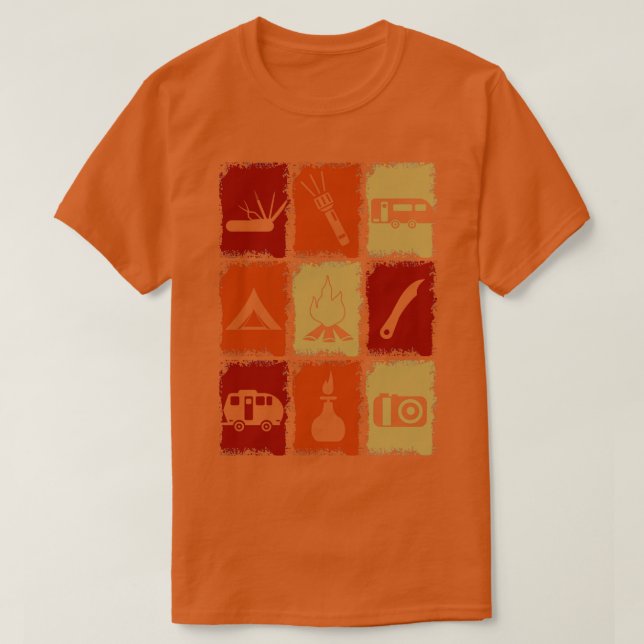 Camping Camping Stuff Retro 1 T-Shirt (Design vorne)
