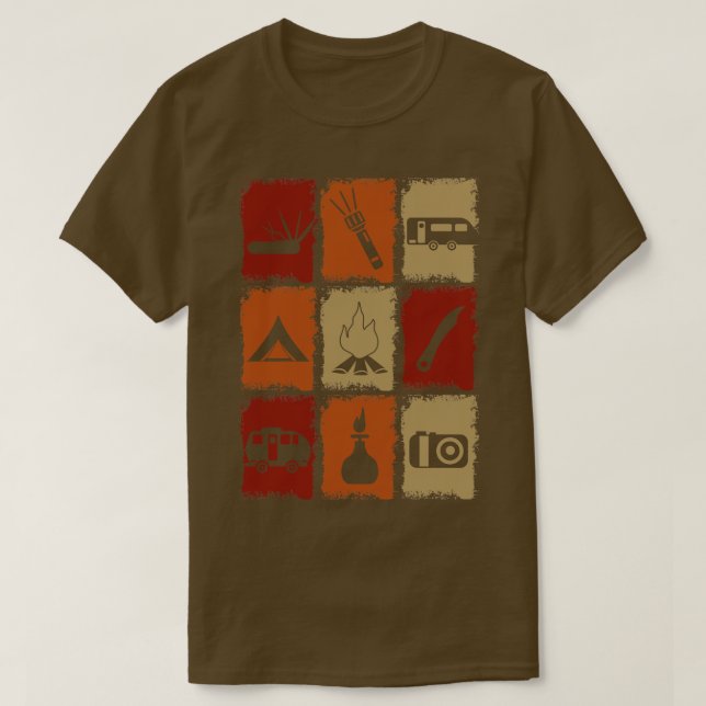 Camping Camping Stuff Retro 2 T-Shirt (Design vorne)