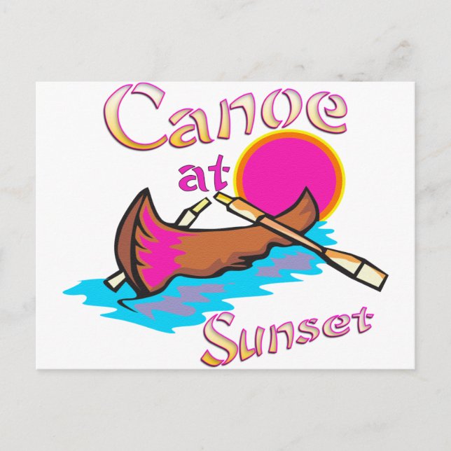 Camping Canoe Postkarte (Vorderseite)