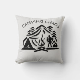Camping Chaos Icon Logo personalisieren Kissen