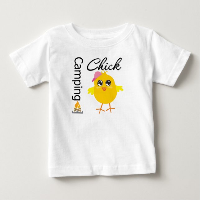 Camping Chick Baby T-shirt (Vorderseite)