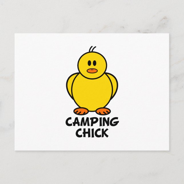 Camping Chick Postkarte (Vorderseite)