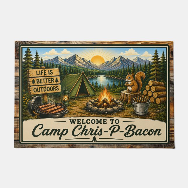 Camping Chris-P-Bacon Fußmatte (Vorderseite)