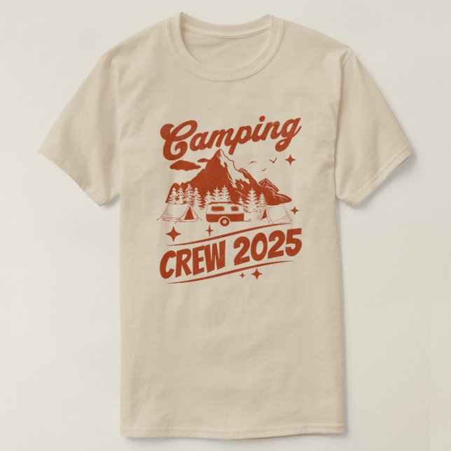 Camping-Crew 2025 Camping-Fan T-Shirt (Design vorne)
