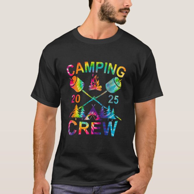 Camping Crew 2025 Funny RV Camper Outdoors Vacatio T-Shirt (Vorderseite)