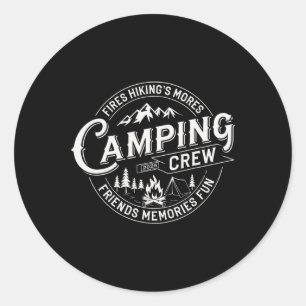 Camping-Crew 2025 passend für Familie Camper Kind  Runder Aufkleber