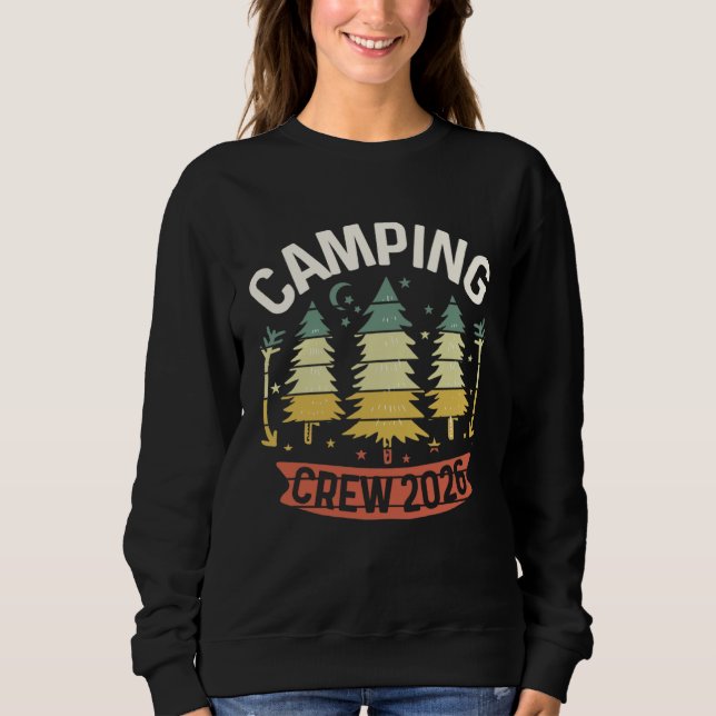 Camping Crew 2026 Family Camping Trip Matching Cam Sweatshirt (Vorderseite)