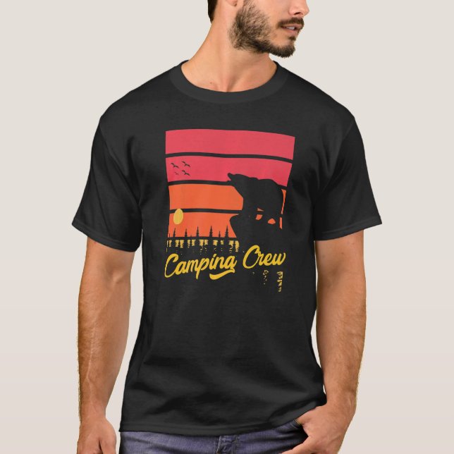 Camping Crew Camp Wandern T-Shirt (Vorderseite)