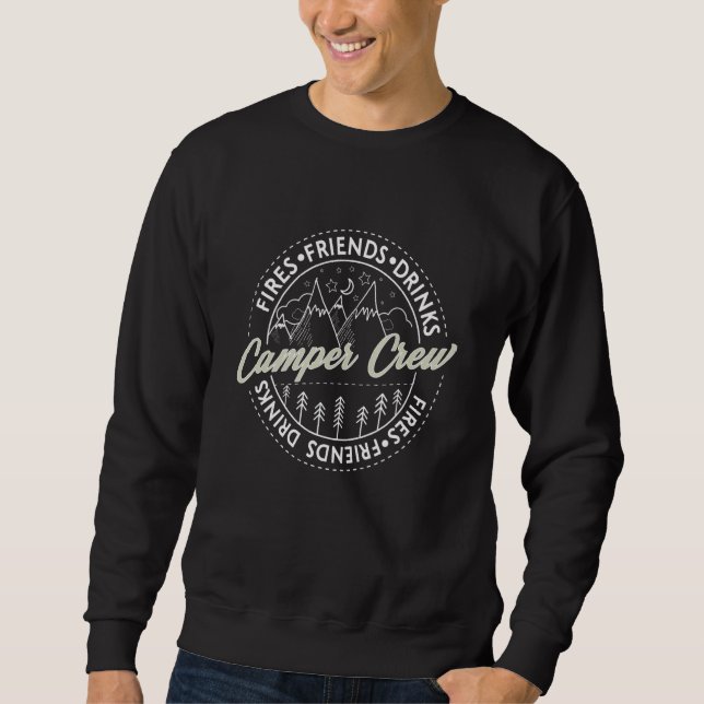 Camping Crew Camper Motorhome Camping Outdoor Camp Sweatshirt (Vorderseite)