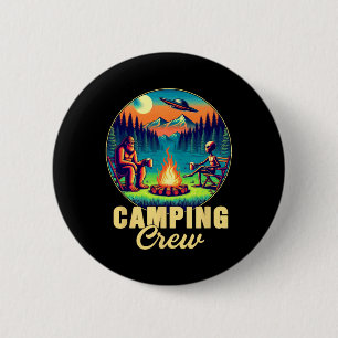 Camping-Crew Camper-Trinkteam Lustiger Bigfoot Al Button