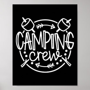 Camping Crew Campfire Sommercampingferien Poster