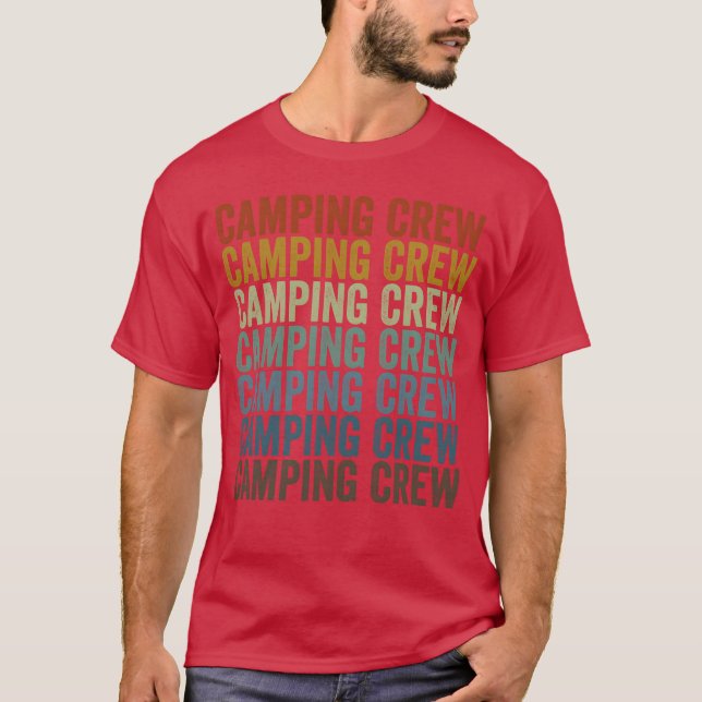 Camping Crew Camping Crew Camping Matching retro T-Shirt (Vorderseite)
