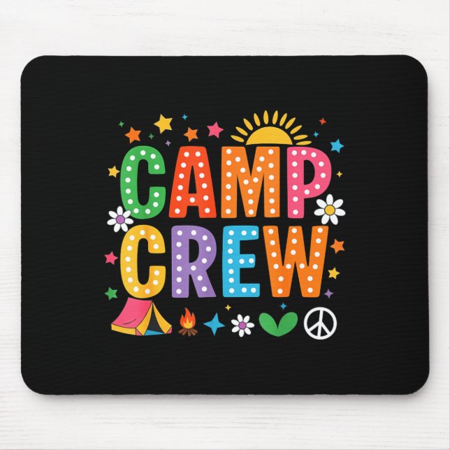 Camping-Crew Camping-Urlaub Familien-Schulausflug Mousepad (Vorne)