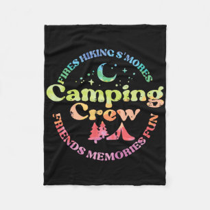 Camping-Crew Familie Freunde Mädchen Kinder Kleink Fleecedecke