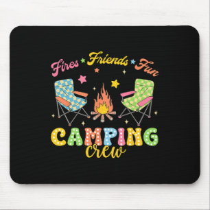Camping-Crew Familie Freunde Mädchen Kinder Sommer Mousepad