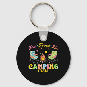 Camping-Crew Familie Freunde Mädchen Kinder Sommer Schlüsselanhänger