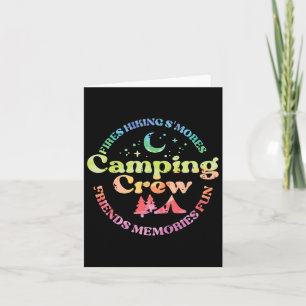 Camping Crew Familienfreunde Mädchen Kleinkind Sie Karte