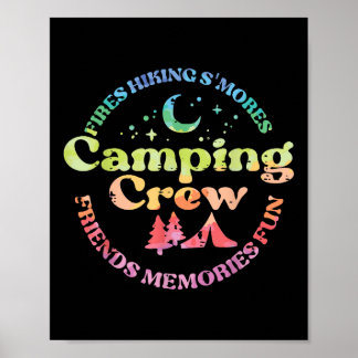 Camping Crew Familienfreunde Mädchen Kleinkind Sie Poster