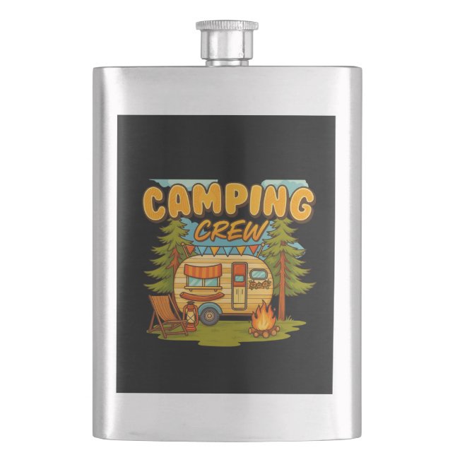 Camping Crew Flachmann (Vorderseite)