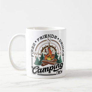 Camping Crew Freunde Getränke Kaffeetasse