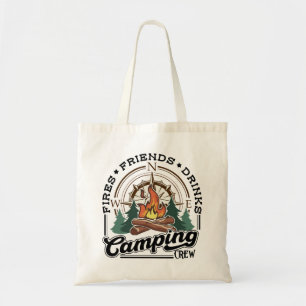 Camping Crew Freunde Getränke Tragetasche