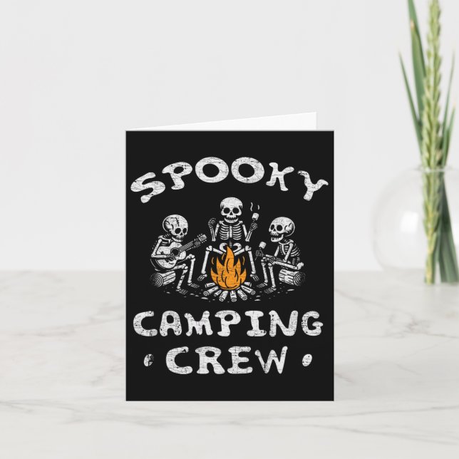 Camping Crew Halloween Camping Skeleton Campingpla Karte (Vorderseite)