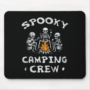 Camping Crew Halloween Camping Skeleton Campingpla Mousepad
