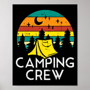 Camping Crew Niedlich Camper Boys Girls Kinder Jug Poster