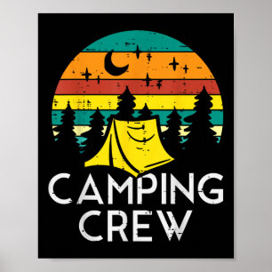 Camping-Crew Niedlicher Camper Jungen Mädchen Kind Poster
