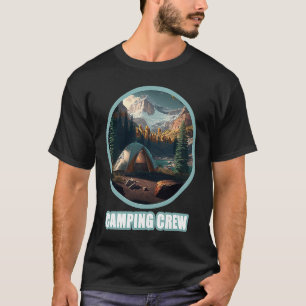 Camping Crew Outdoor Sunset Summer Camp Spaß T-Shirt
