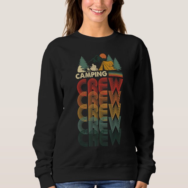 Camping-Crew passend Camping Retro Vintage Camper Sweatshirt (Vorderseite)