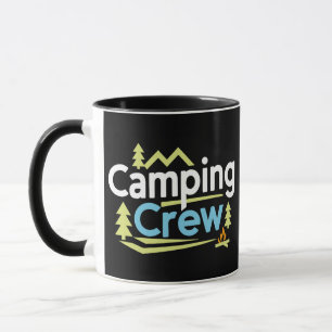 Camping Crew, schwarze Tasse