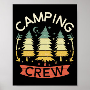 Camping Crew Shirt Kinder Camping Shirts Familie M Poster