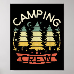 Camping-Crew-Shirt Kinder Familien-Camping-Shirts Poster